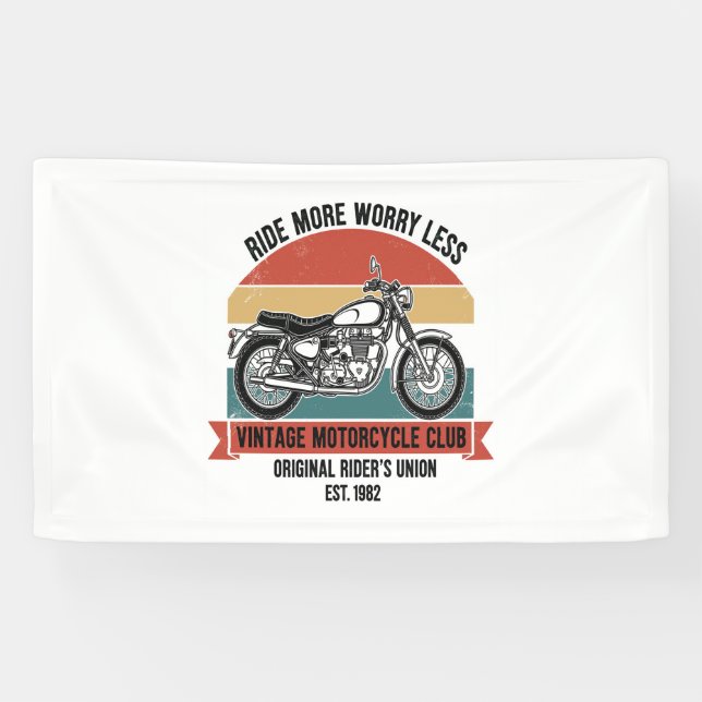 Vintage Motorcycle Club Est. 1982 Banner (Horizontal)