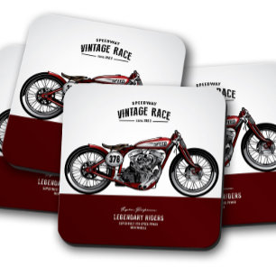 Vintage Motorcycle Coaster Cork Coaster Set