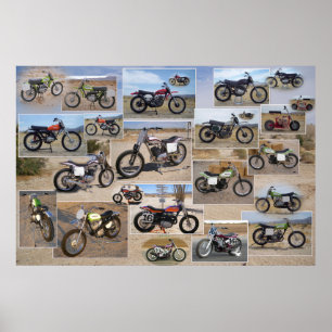 Vintage Motorcycle Collection, 36x24 Matte Poster