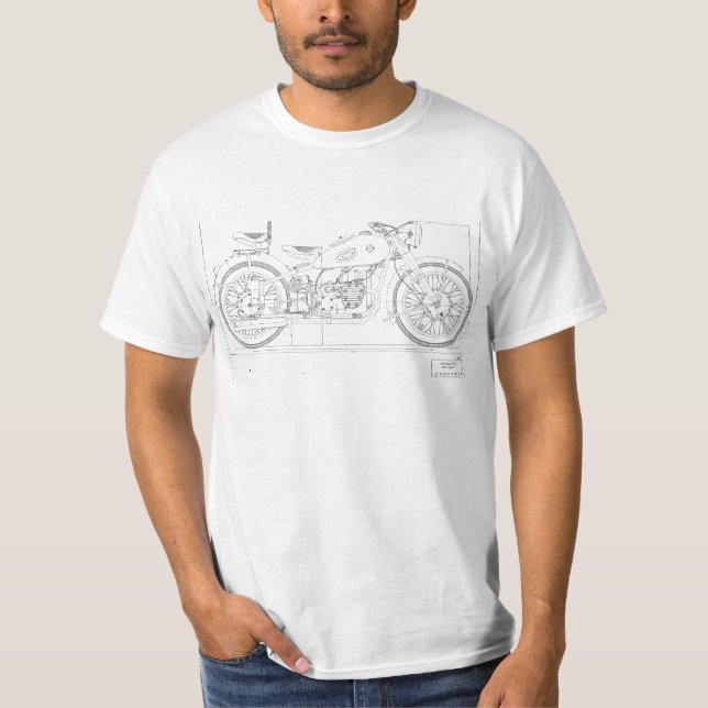 Vintage motorcycle design T-shirt (Front)