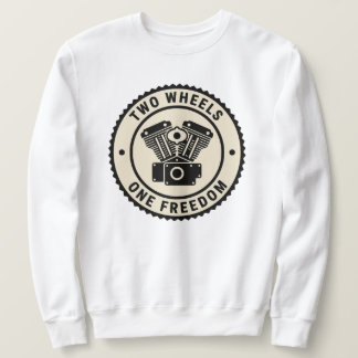 Vintage Motorcycle Engine Freedom Emblem Sweatshirt