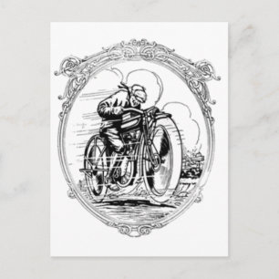 Vintage Motorcycle- Fathers Day-Birthday Postcard