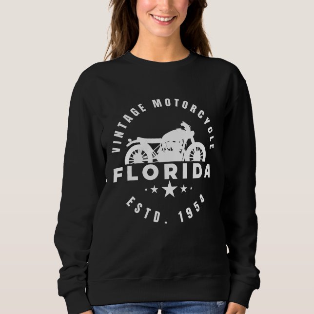 Vintage Motorcycle Florida Established 1954 Sweatshirt (Front)