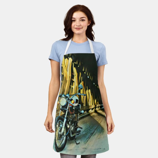 Vintage motorcycle gift apron (Worn)