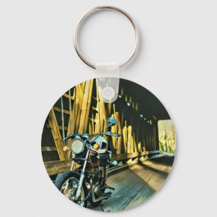 Vintage motorcycle gift key ring