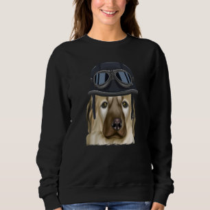 Vintage Motorcycle Helmet Anatolian Shepherd Dog Sweatshirt