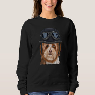 Vintage Motorcycle Helmet Havanese Sweatshirt