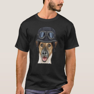 Vintage Motorcycle Helmet Smooth Fox Terrier T-Shirt