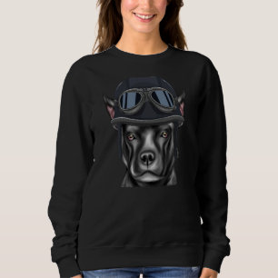 Vintage Motorcycle Helmet Staffordshire Bull Terri Sweatshirt