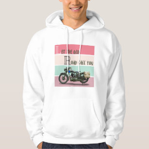 Vintage Motorcycle - Let the Old Road Call You Hoodie
