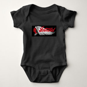 Vintage Motorcycle Logo Black Baby Bodysuit