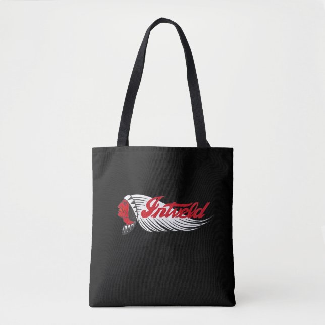 Vintage Motorcycle Logo Black Tote Bag (Front)
