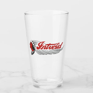 Vintage Motorcycle Logo White Glass