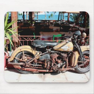 Vintage Motorcycle Mouse Pad