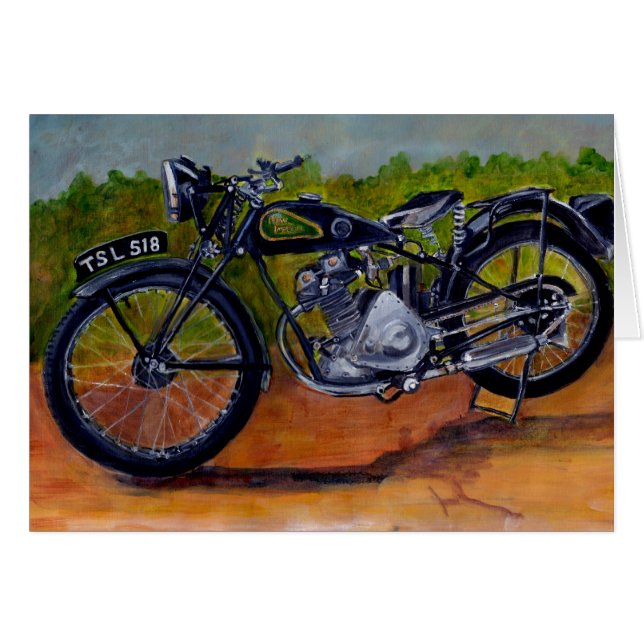 Vintage  motorcycle new imperial painting (Front Horizontal)
