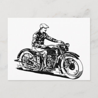 Vintage Motorcycle Postcard