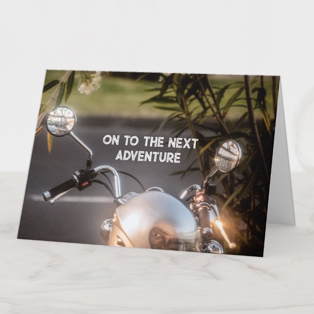 Vintage Motorcycle, retirement card for him (Creator Uploaded)