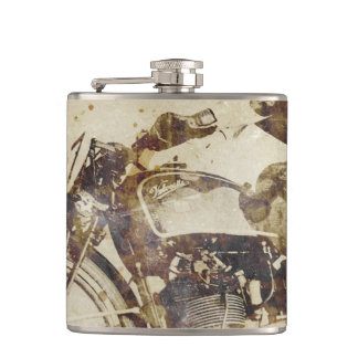 Vintage Motorcycle Rider Hip Flask
