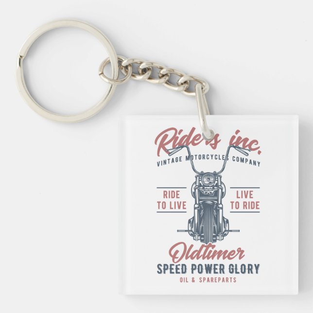 Vintage Motorcycle Riders Inc Key Ring (Front)
