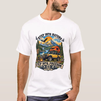 Vintage Motorcycle Road Trip T-Shirt | Classic Ame