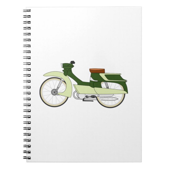 Vintage Motorcycle Spiral Notebook (Front)