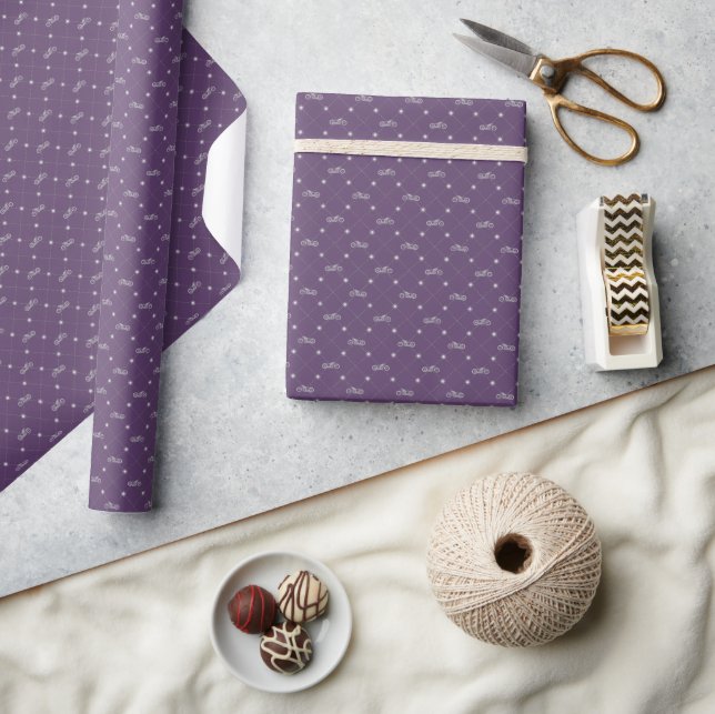 Vintage Motorcycle Wrapping Paper (Crafts)