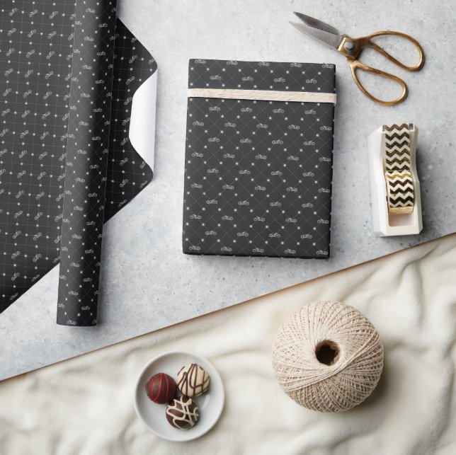 Vintage Motorcycle Wrapping Paper (Crafts)