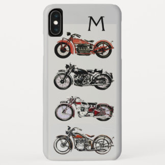 VINTAGE MOTORCYCLES MONOGRAM iPhone XS MAX CASE