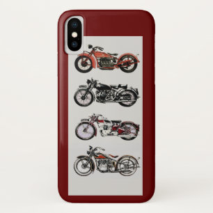 VINTAGE MOTORCYCLES ,Red Case-Mate iPhone Case
