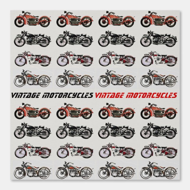 VINTAGE MOTORCYCLES red white grey black Wallpaper (Front)