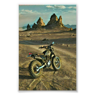 vintage motorcyclist birthday gift photo print