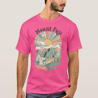 Vintage Mount Fuji Japan Mountains Hiking Sunset G T-Shirt