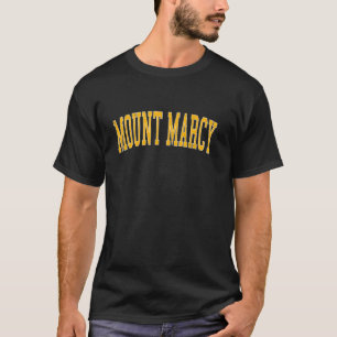 Vintage Mount Marcy Distressed Gold Varsity Style T-Shirt