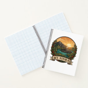 Vintage Mount Rinjani Indonesia Volcano Retro Notebook