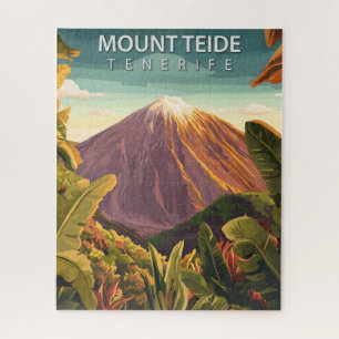 Vintage Mount Teide Tenerife Canary Islands Jigsaw Puzzle