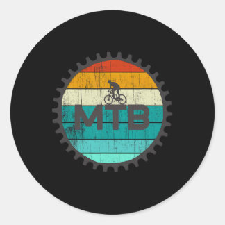 Vintage Mountain Bike Retro Mtb Biking  Classic Round Sticker