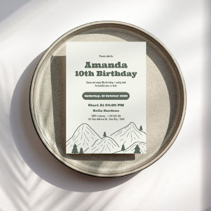 Vintage Mountain Birthday Party Invitation