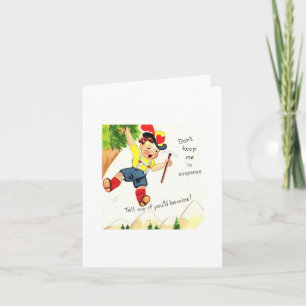 Vintage Mountain Climber Valentine Card