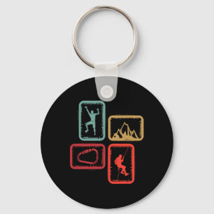 Vintage Mountain Climbing Bouldering Kids Boys Roc Key Ring