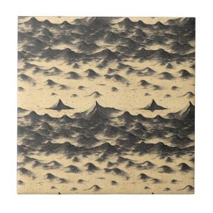 Vintage Mountain Clouds Landscape (10) Tile