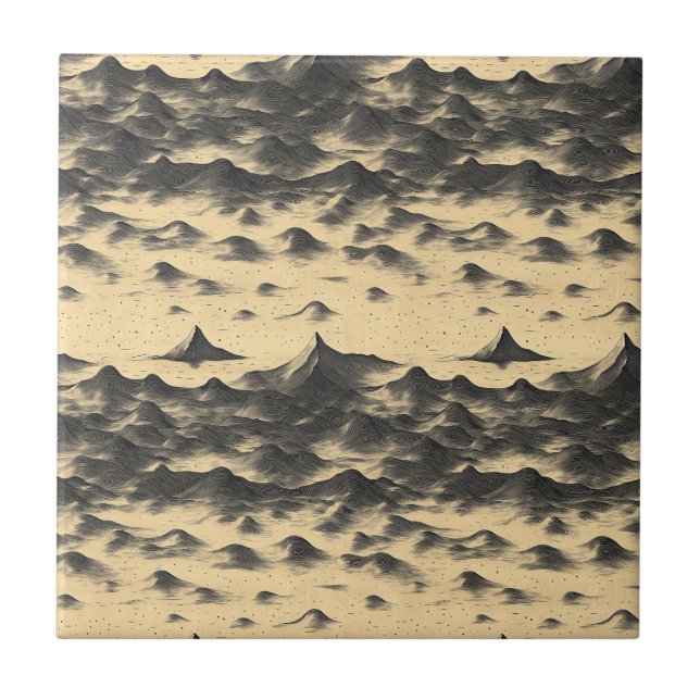 Vintage Mountain Clouds Landscape (10) Tile (Front)