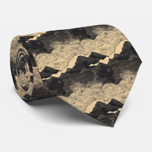 Vintage Mountain Clouds Landscape (2) Tie