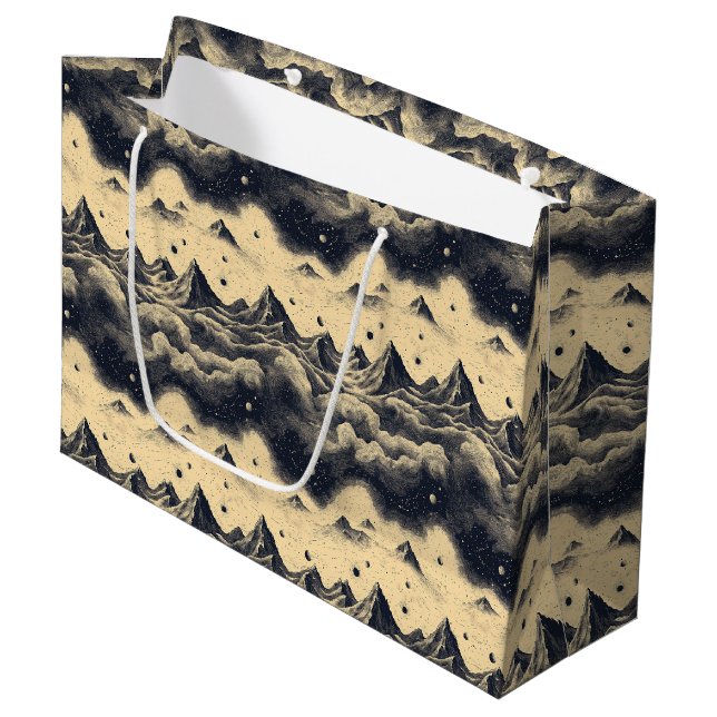Vintage Mountain Clouds Landscape (3) Large Gift Bag (Front Angled)