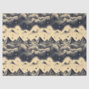 Vintage Mountain Clouds Landscape (3) Tissue Paper