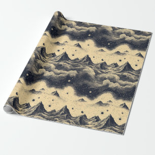 Vintage Mountain Clouds Landscape (3) Wrapping Paper