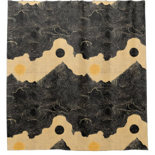 Vintage Mountain Clouds Landscape (4) Shower Curtain