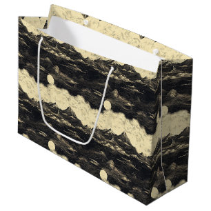Vintage Mountain Clouds Landscape (5) Large Gift Bag