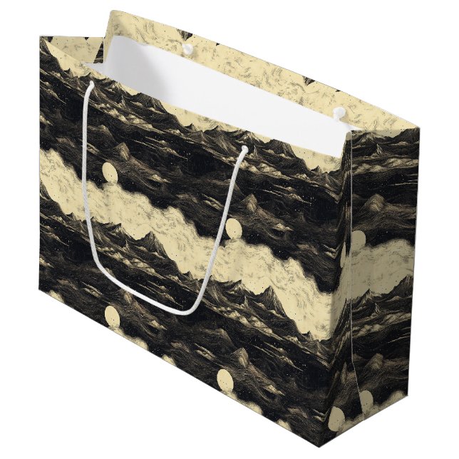 Vintage Mountain Clouds Landscape (5) Large Gift Bag (Front Angled)