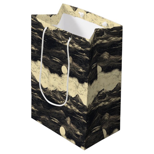 Vintage Mountain Clouds Landscape (5) Medium Gift Bag (Front Angled)