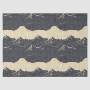 Vintage Mountain Clouds Landscape (6) Tissue Paper
